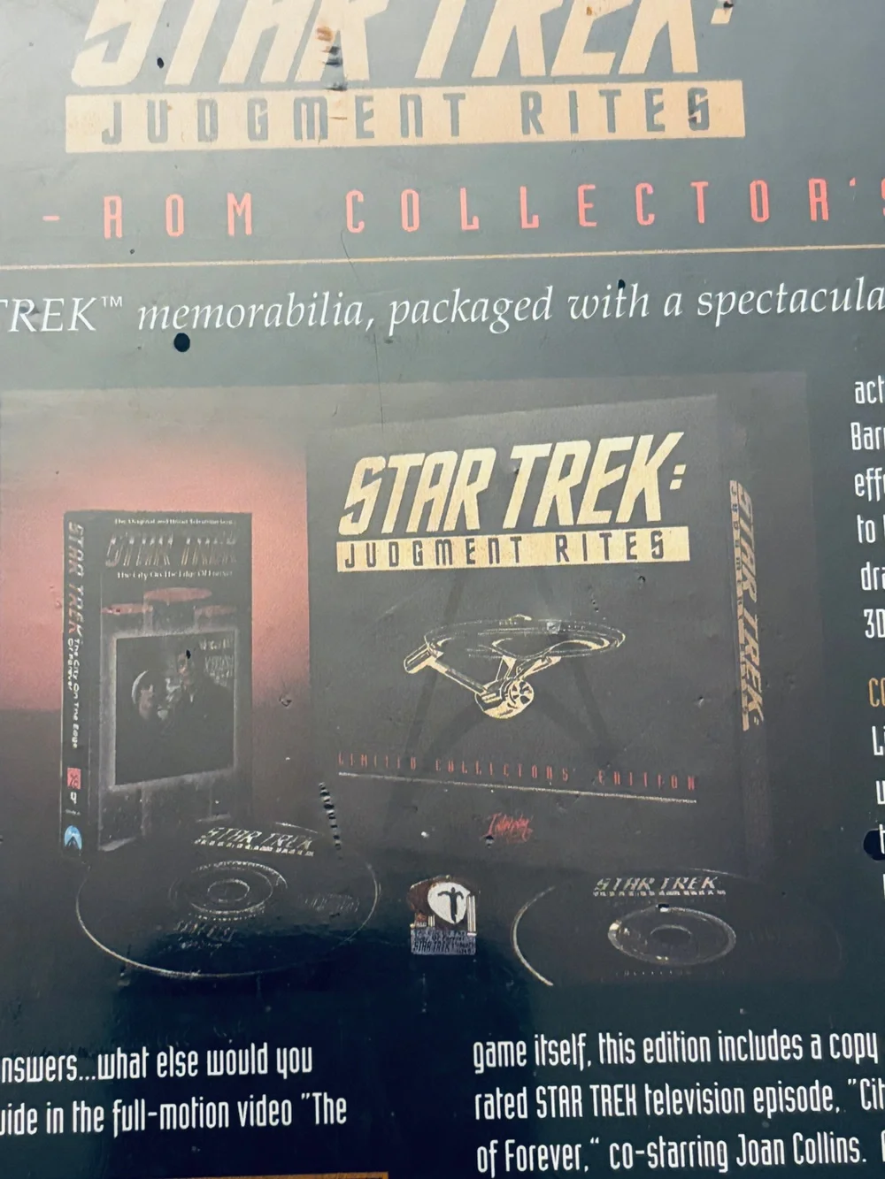 NIB Star Trek: Judgment Rites Limited CD-ROM Collector’s Edition PC Game
